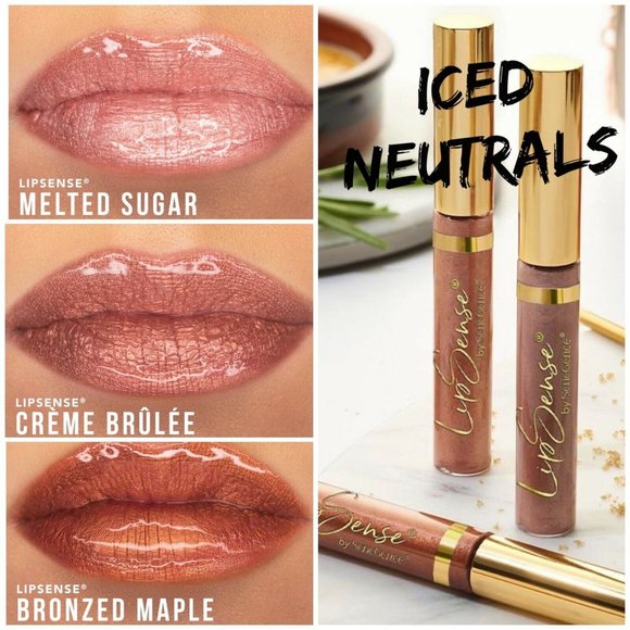 Lipsense Holiday Set Iced Neutrals, Bronzed Maple, Melted Sugar, Creme Brule